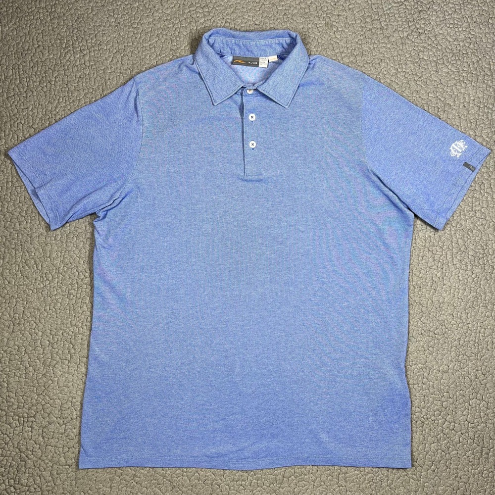KJUS Golf Polo Shirt Men Sunder SS Blue Heather UPF 50+ KO0501 Size 50 M